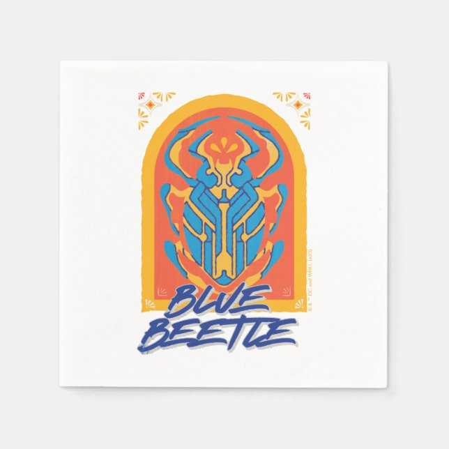 Blue Beetle Scarab Talavera Graphic Pappersservett (Framsidan)