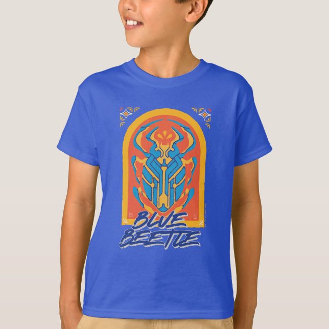 Blue Beetle Scarab Talavera Graphic T Shirt (Framsida)