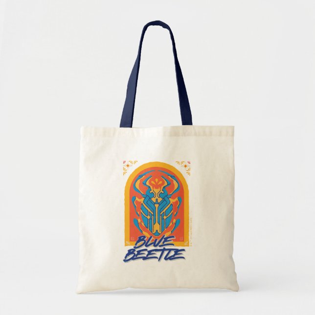 Blue Beetle Scarab Talavera Graphic Tygkasse (Framsidan)