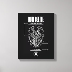 Blue Beetle Scarab Tech Graphic Canvastryck