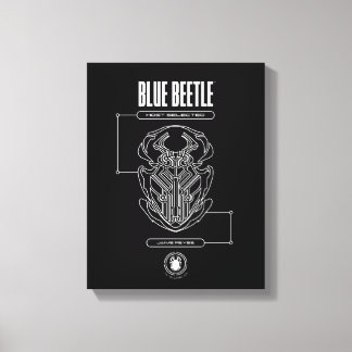 Blue Beetle Scarab Tech Graphic Canvastryck