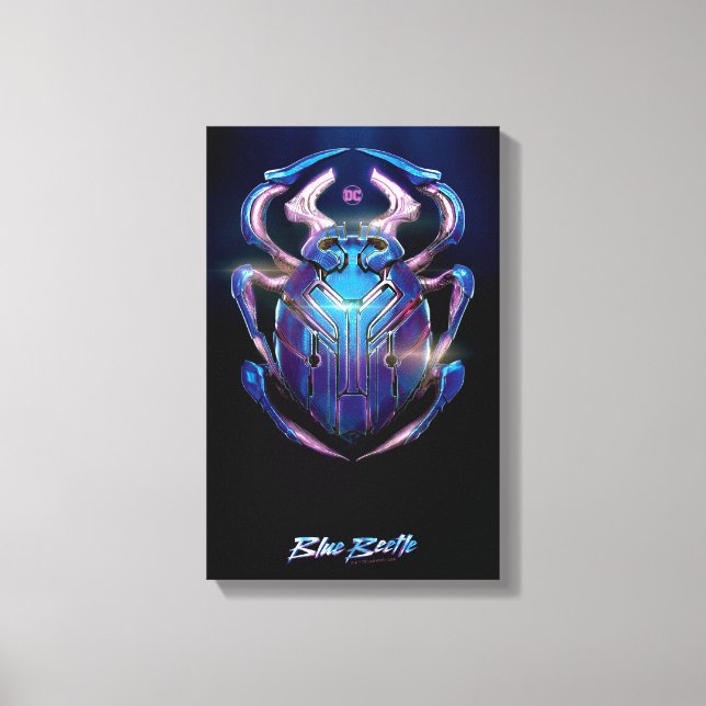Blue Beetle Scarab Theatrical Poster Canvastryck (Framsida)