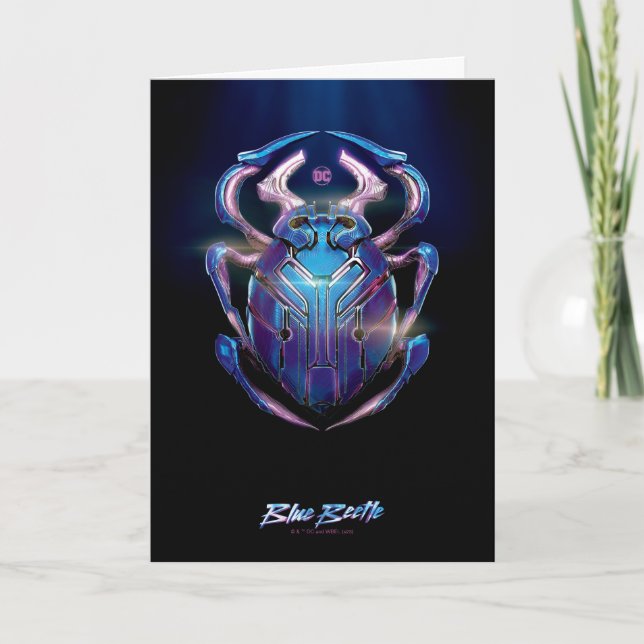 Blue Beetle Scarab Theatrical Poster Kort (Framsida)