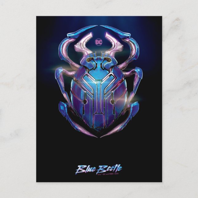 Blue Beetle Scarab Theatrical Poster Vykort (Framsida)
