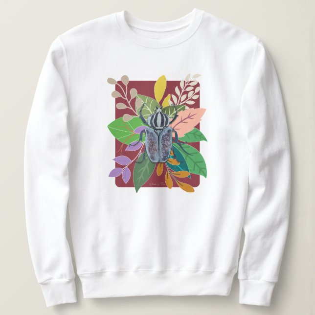 Blue beetle watercolor t shirt (Design framsida)