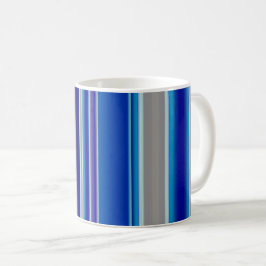 Blue Beige and Lavender Stripes Kaffemugg
