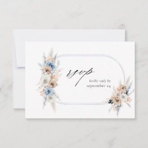 Blue & Beige Boho Blommigt w Meal OSA kort 2