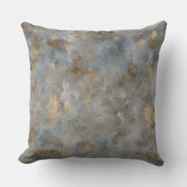 Blue Beige Brown Skriv ut Kudde