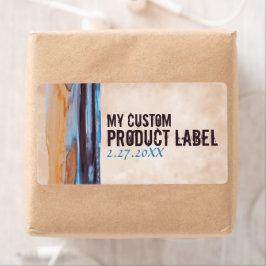 Blue, Beige, Eggplant, Plum Swirl Paint Marble Fraktsedel