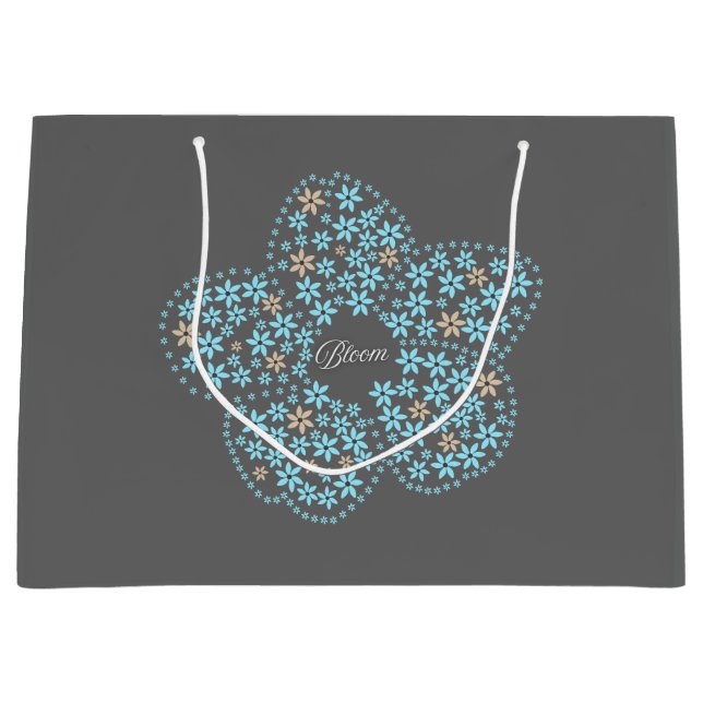 Blue Beige Floral Bloom – Dark Grey Botanical Mode (Framsidan)