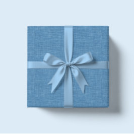 Blue Beige Linen Struktur Presentpapper