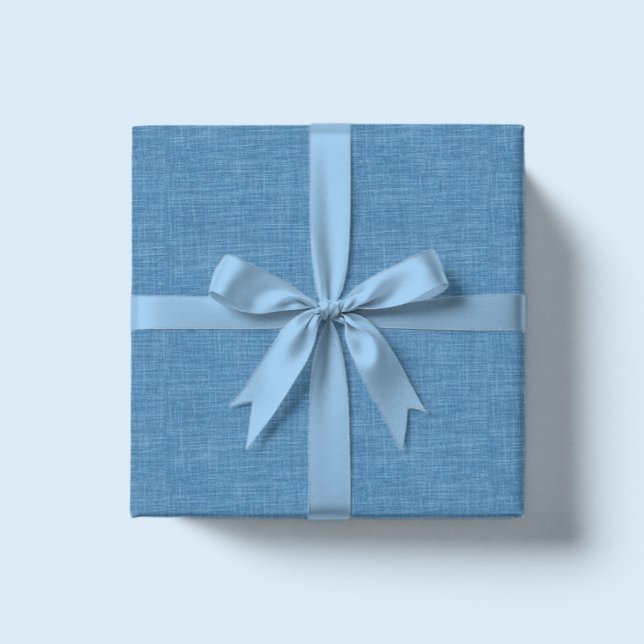 Blue Beige Linen Struktur Presentpapper (Skapare uppladdad)