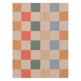 Blue Beige Orange Brown Checkered Gingham Mönster