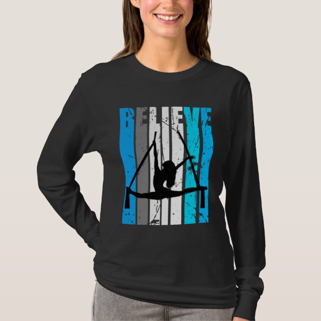 Blue Believe Air Dancer Motivational Girls Dance R T Shirt (Framsida)