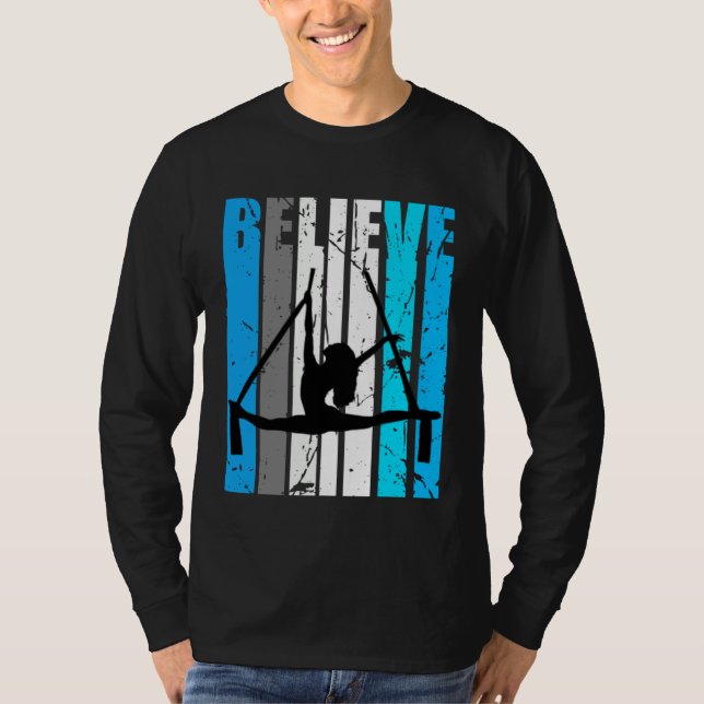 Blue Believe Air Dancer Motivational Girls Dance R T Shirt (Framsida)