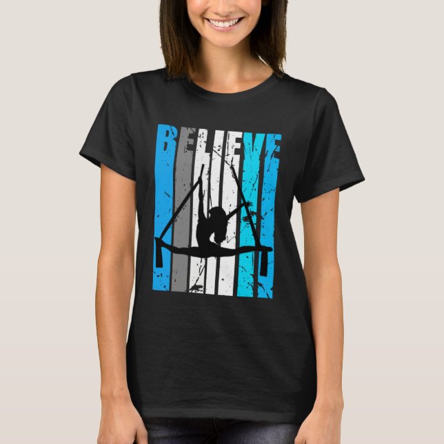 Blue Believe Air Dancer Motivational Girls Dance R T Shirt (Framsida)