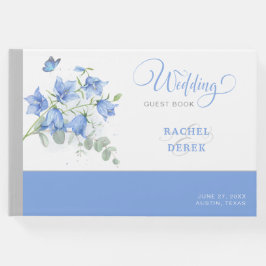 Blue Bellblomma Bröllop Gästböcker