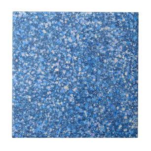 Blue Belle Färg Faux Glitter Ceramic Tile Kakelplatta