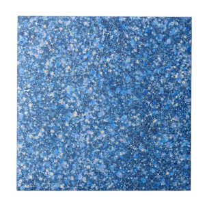 Blue Belle Färg Faux Glitter Kakelplatta