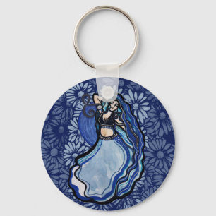 Blue Belly Dancer Nyckelring