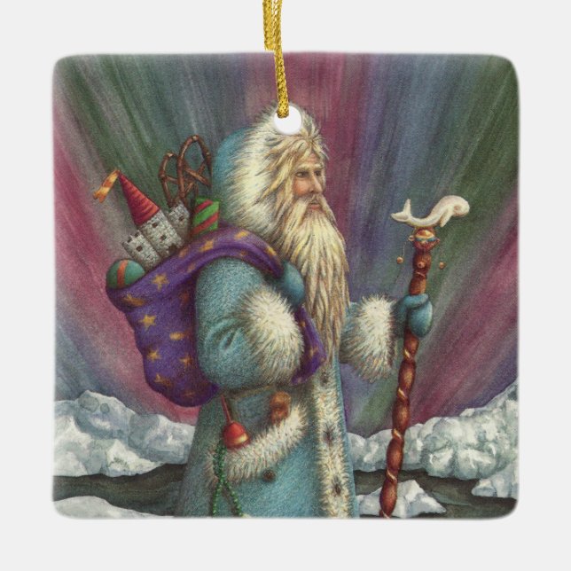 BLUE BELSNICKLE, NORDIN LJUS & PENGUINER JULGRANSPRYDNAD KERAMIK (Framsida)