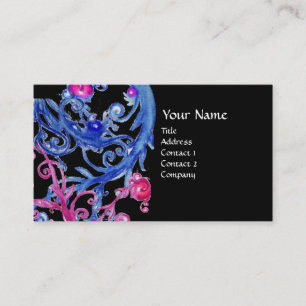 BLUE BERRIES SWIRLS metallic guld Visitkort