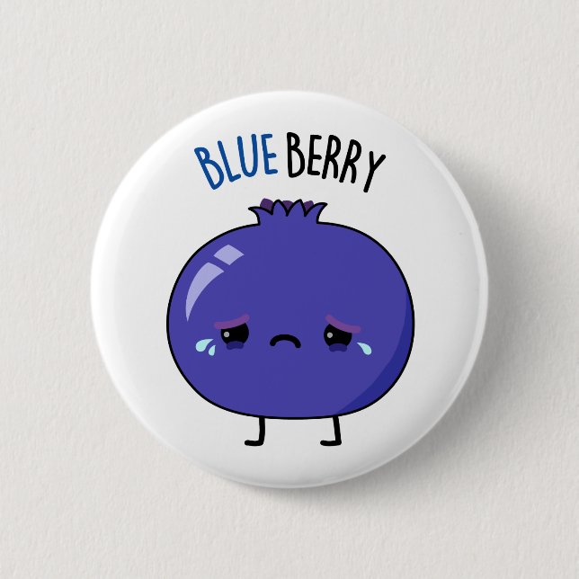 Blue Berry Funny Blueberry Pun Knapp (Framsida)