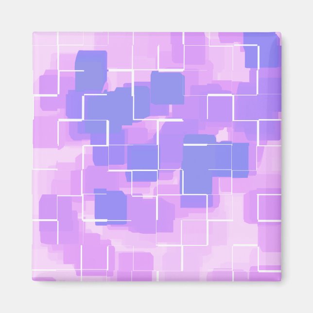 "Blue Berry" Geometric Art Magnet (Framsidan)