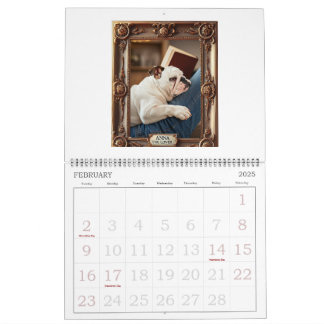Blue Berry Grund DogGo Bra Days Calendar Kalender