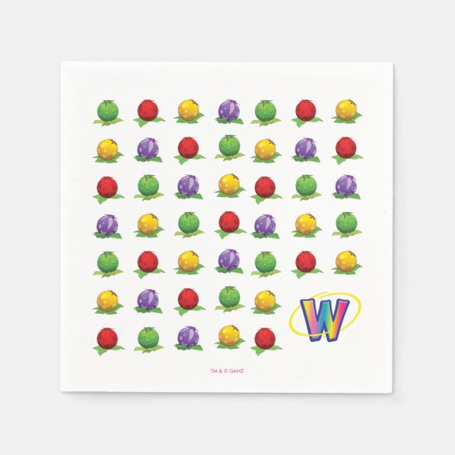 Blue Berry Mönster Pappersservett (Framsidan)