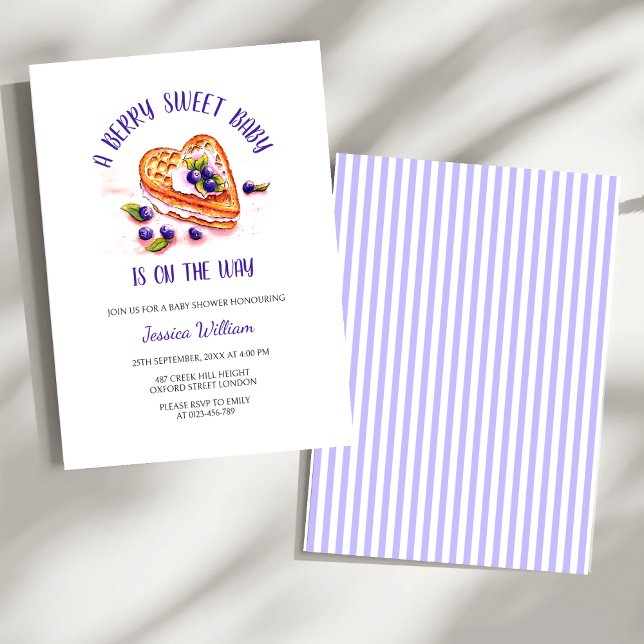 Blue Berry Sweet Fall Baby Shower Inbjudningar (Skapare uppladdad)