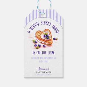 Blue Berry Sweet Fall Baby Shower Presentetikett