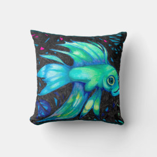 Blue Betafish Kudde