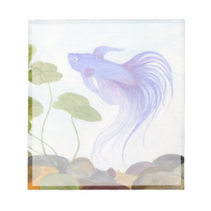 Blue Betta Fish Anteckningsblock