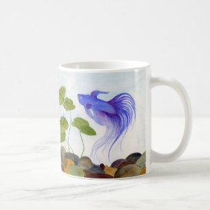 Blue Betta Fish Kaffemugg