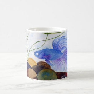 Blue Betta Fish Kaffemugg