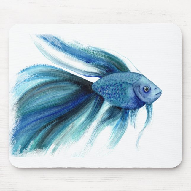 Blue Betta Fish Musmatta (Framsidan)