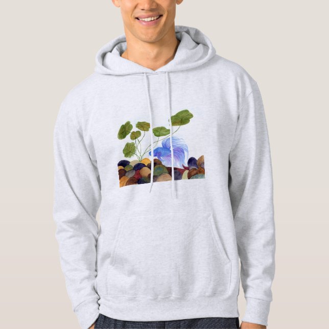 Blue Betta Fish Sweatshirt (Framsida)