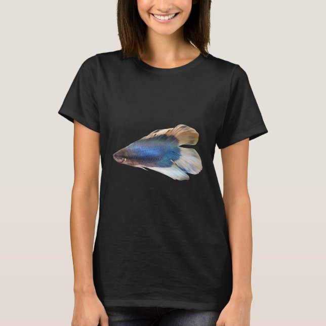 Blue Betta Fish T Shirt (Framsida)