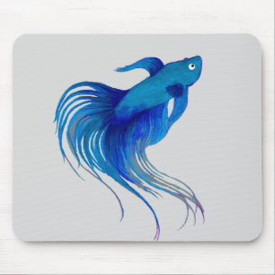 Blue Betta Watercolor Musmatta