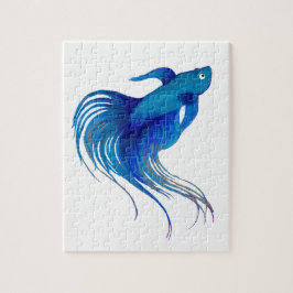 Blue Betta Watercolor Pussel