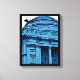 Blue Bibliotek Canvastryck