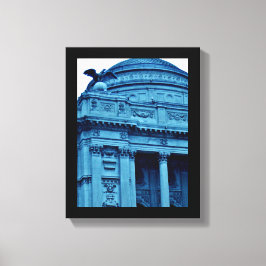 Blue Bibliotek Canvastryck