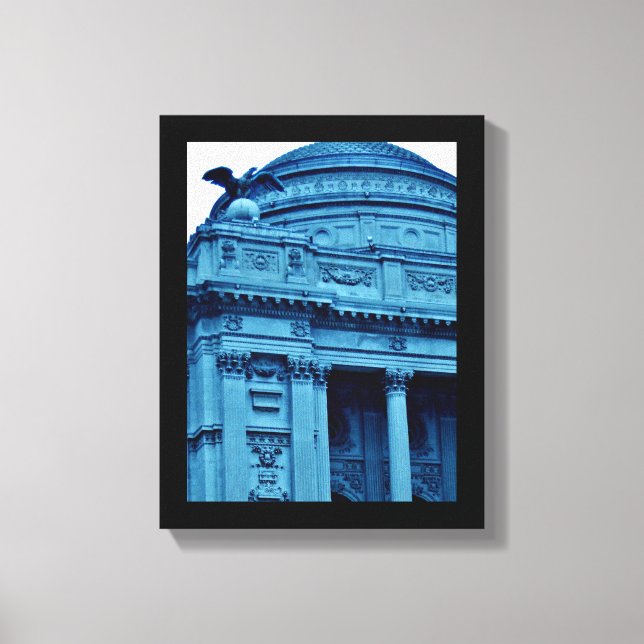 Blue Bibliotek Canvastryck (Framsida)