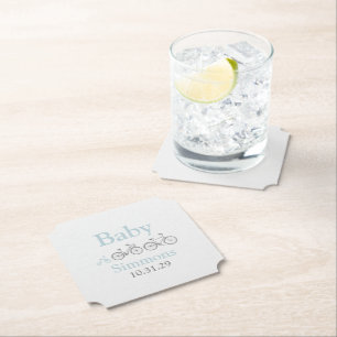 Blue Bicycle Baby Shower Underlägg Papper