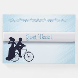 Blue Bicycle Bröllop Guest Bok