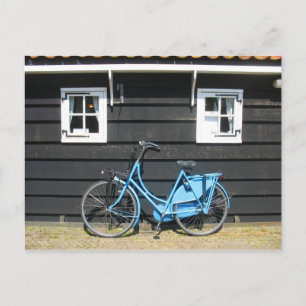 Blue Bicycle Dutch House i Nederländerna och vykor Vykort