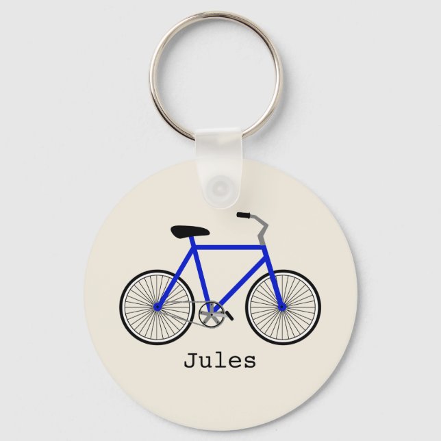 Blue Bicycle Keychain Nyckelring (Framsida)
