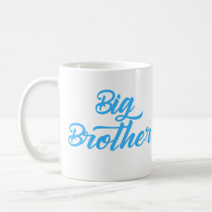 Blue Big Brother syskon Typography Kaffemugg