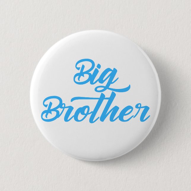 Blue Big Brother syskon Typography Knapp (Framsida)